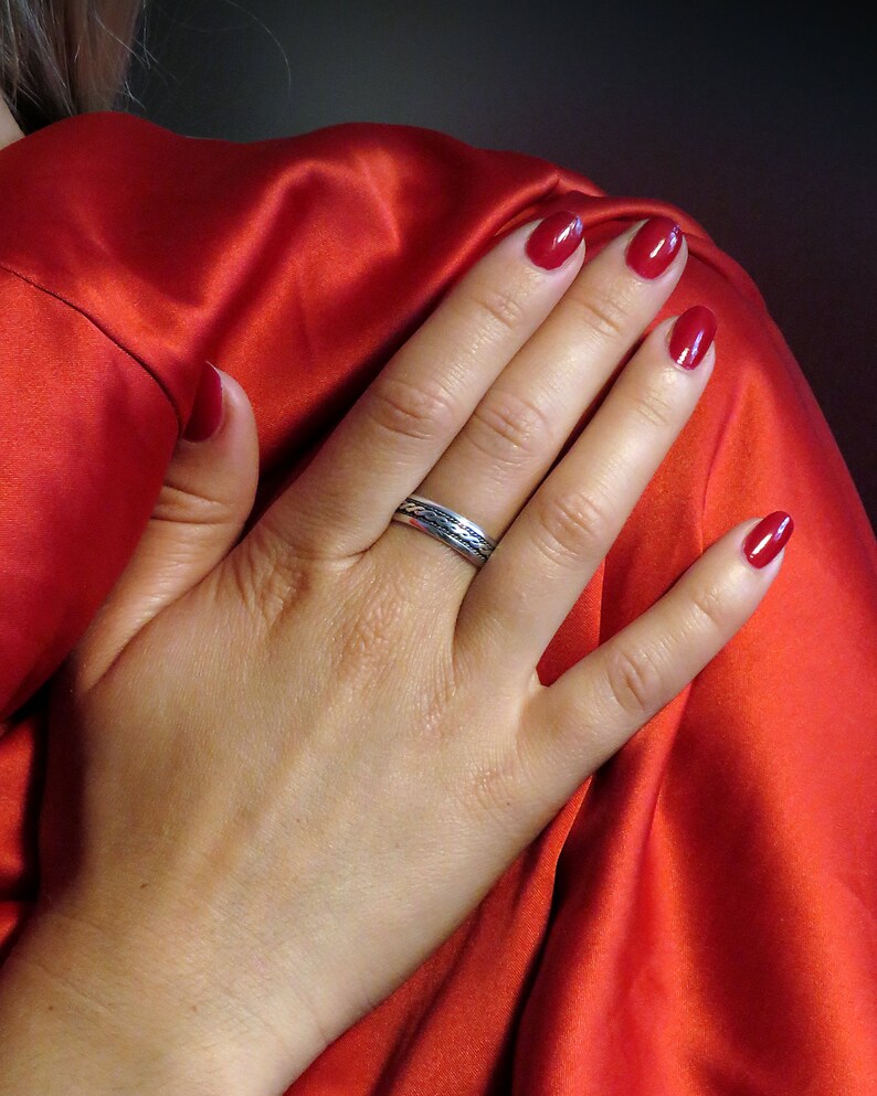 Braided Sterling Silver Band Wedding Band Braided Ring Etsy