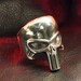 Horror Mask Ring, Sterling Silver, Skull Jewelry 