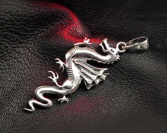 Dragon Pendant, Dragon Jewelry, Sterling Silver Pendant for Women