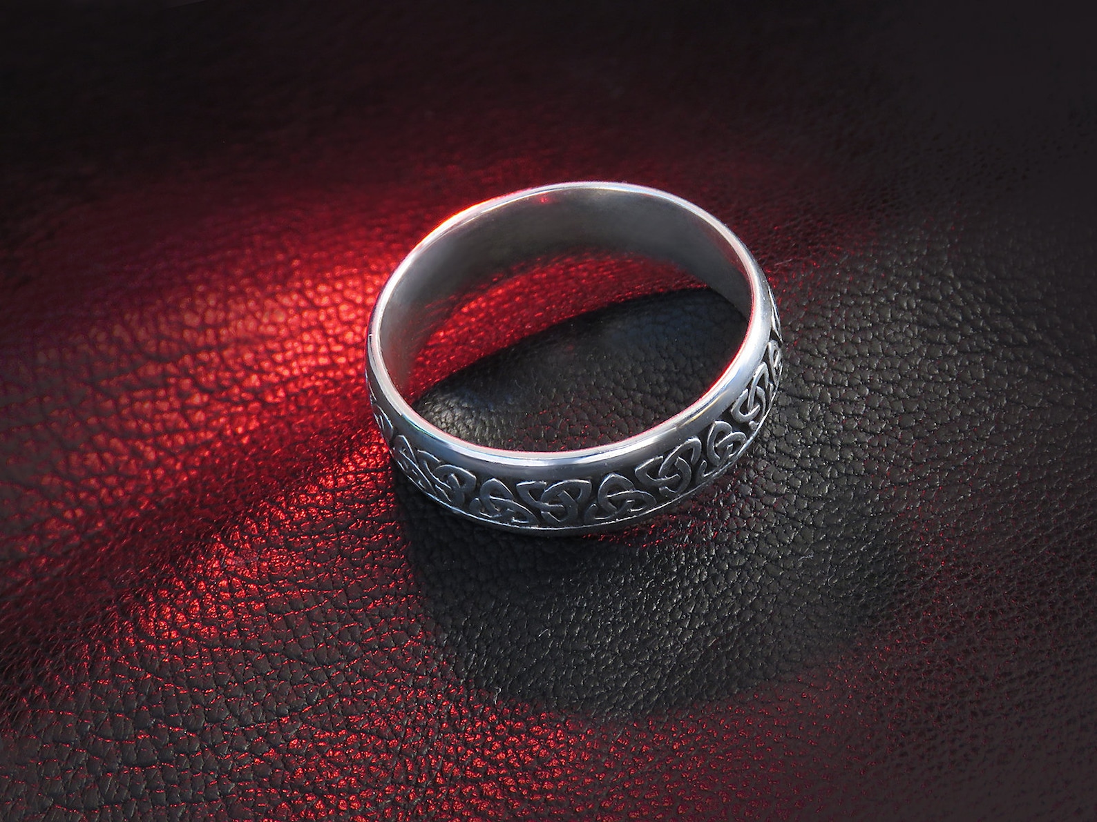 Trinity Knot Ring Sterling Silver Band Celtic Jewelry Irish Etsy