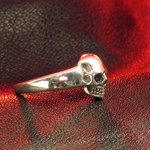 Sterling Silver Skull Ring for Men and Women, Skull Jewelry, Biker Ring, Silver Band, Men's Silver Ring, Occult Jewelry, Women's Skull Ring image 5