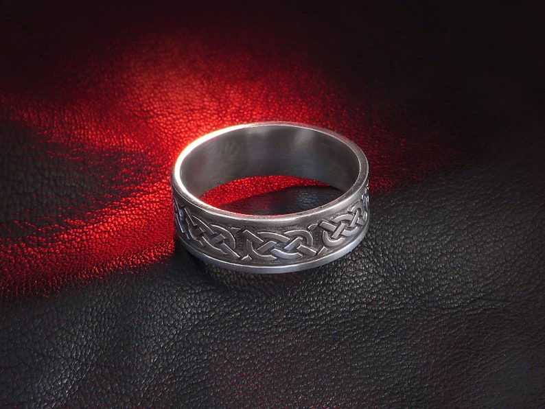 Celtic band Celtic knot ring Celtic jewelry men/'s band gift wedding ring men/'s ring wedding band oxidized silver ring band for women