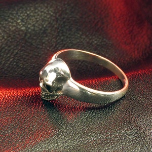 Sterling Silver Skull Ring for Men and Women, Skull Jewelry, Biker Ring, Silver Band, Men's Silver Ring, Occult Jewelry, Women's Skull Ring image 6