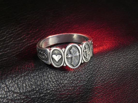 Anchor heart ring sale