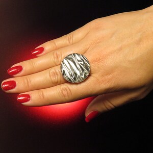 Textured Sterling Silver Chunky Ring - Statement Jewelry