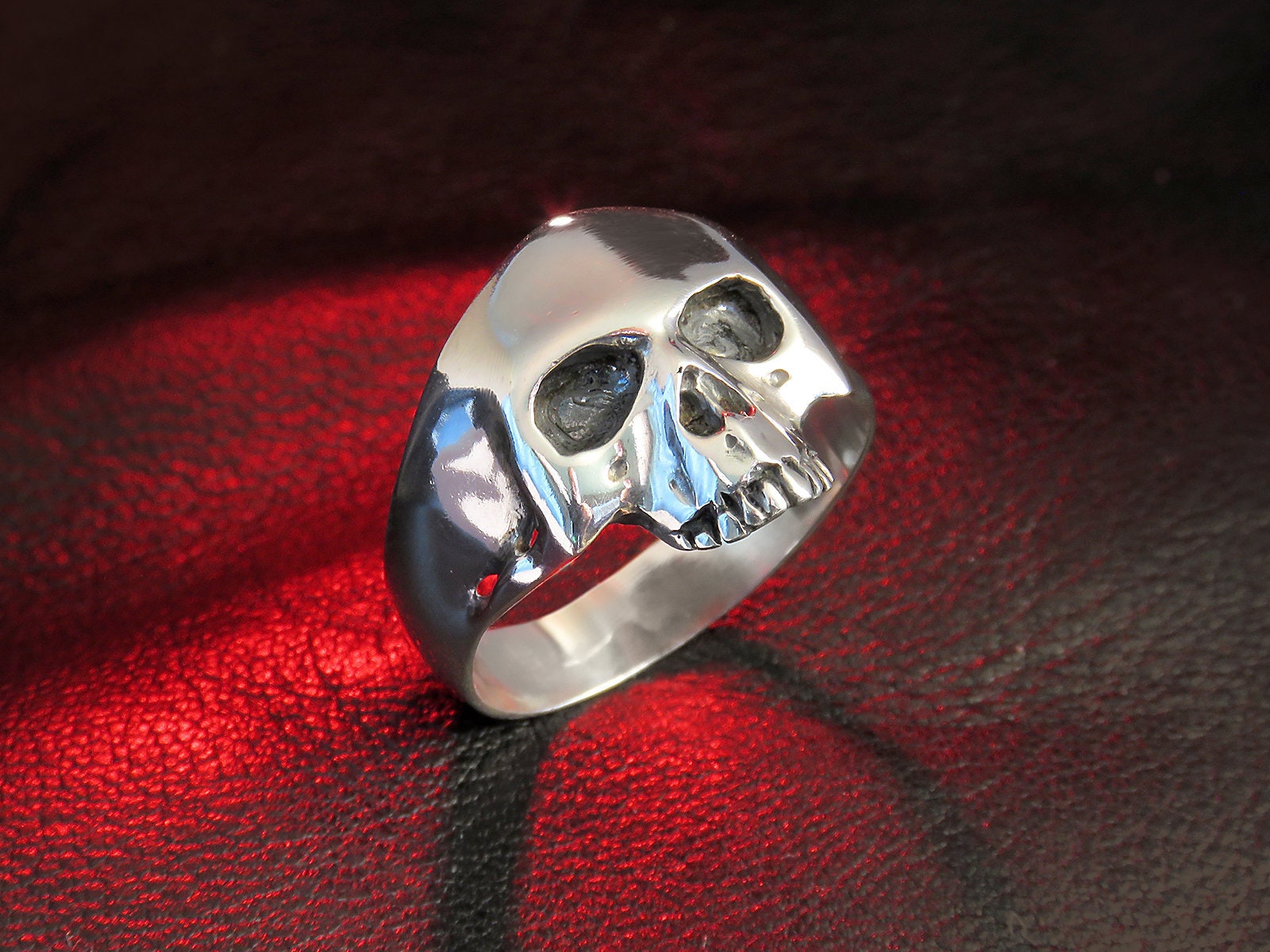 Bague Crâne Squelette - Style Rock Keith Richards Johnny Depp - Occasion - Anneau Tête De Mort