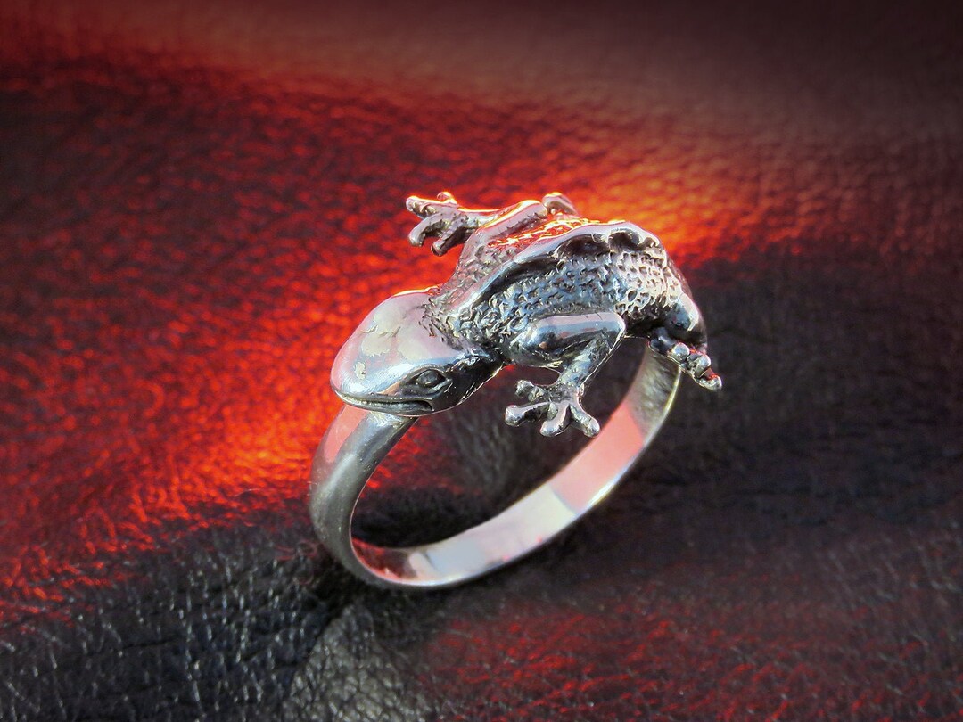 アクセサリー Vintage Silver K18 925 Lizard Ring Vintage 925 Sterling Silver Lizard Ring Designer Ring
