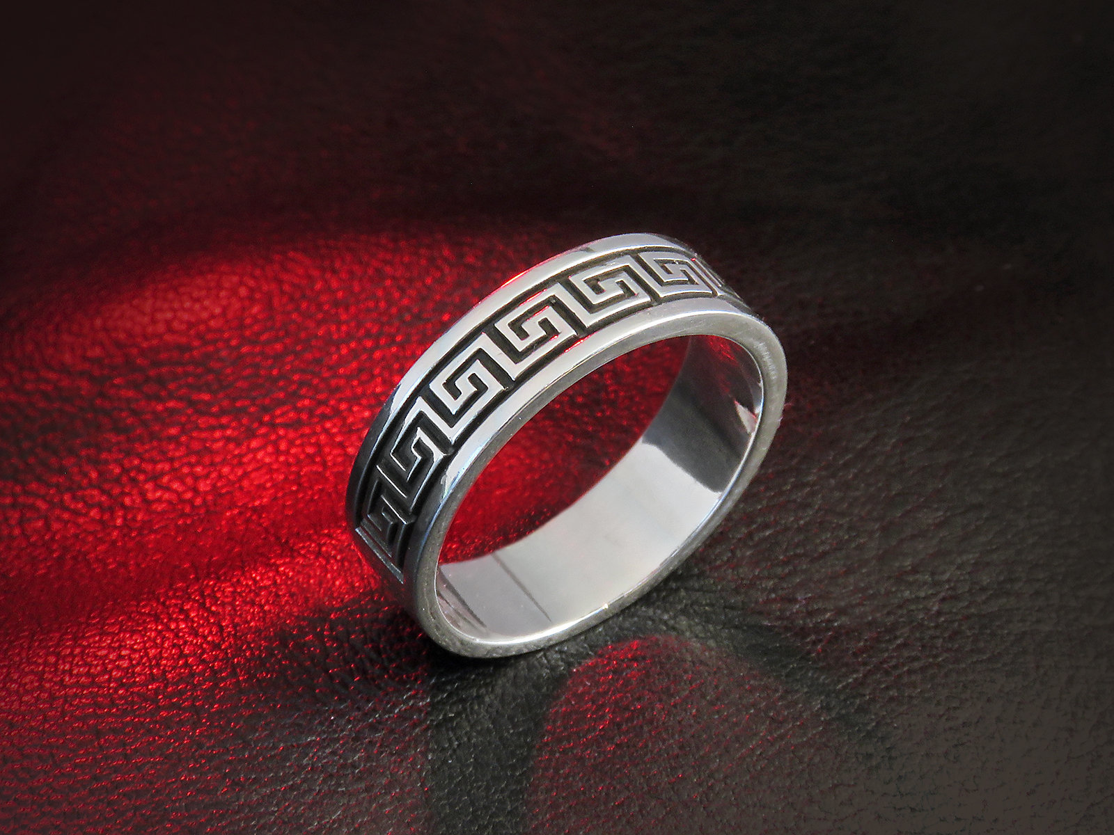 Greek Key Ring - Etsy