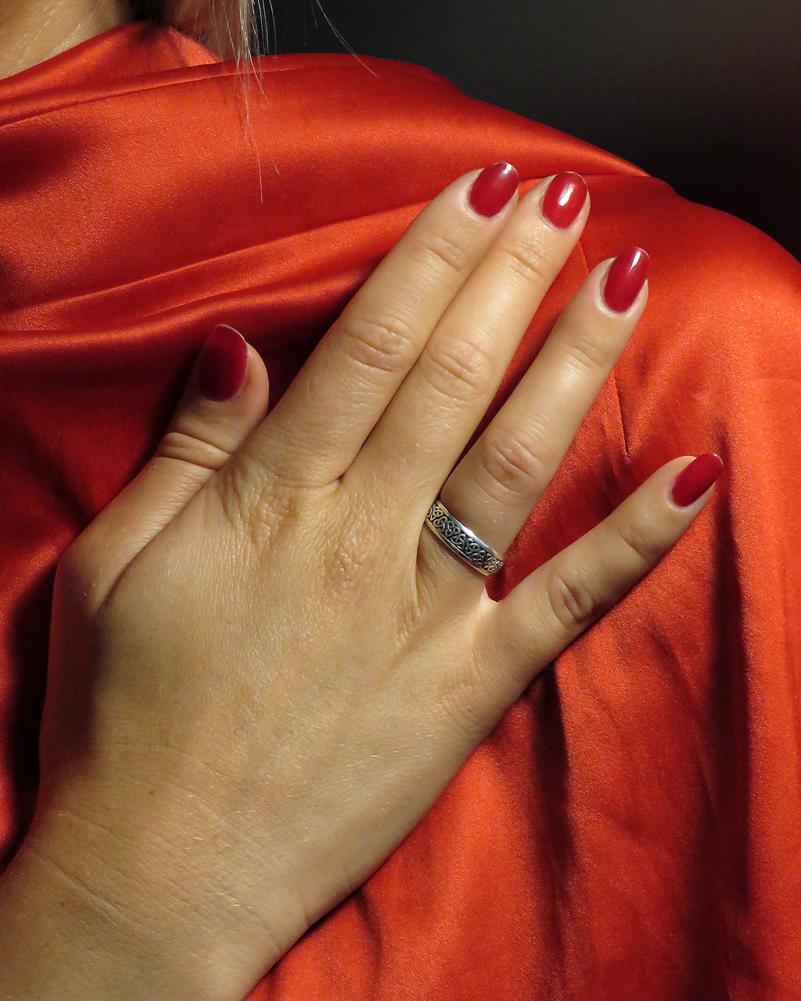 Trinity Knot Ring Sterling Silver Band Celtic Jewelry Irish Etsy