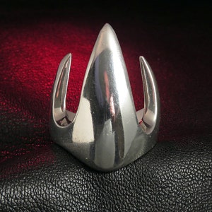 Sterling Silver Gothic Claw Ring | Statement Steampunk Biker Jewelry | Handcrafted Industrial Steampunk Biker Jewelry Accessory