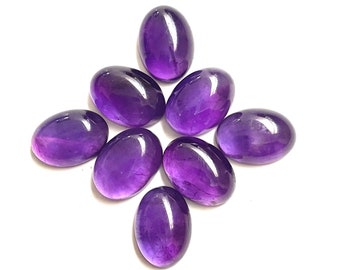 AAA Natural Amethyst Oval Cabochon Calibrated Size Loose Gemstone 3x5,4x6,5x7,6x8,7x9,8x10,9x11,10x12,10x14,12x16,13x18,15x20,16x22,20x30 mm