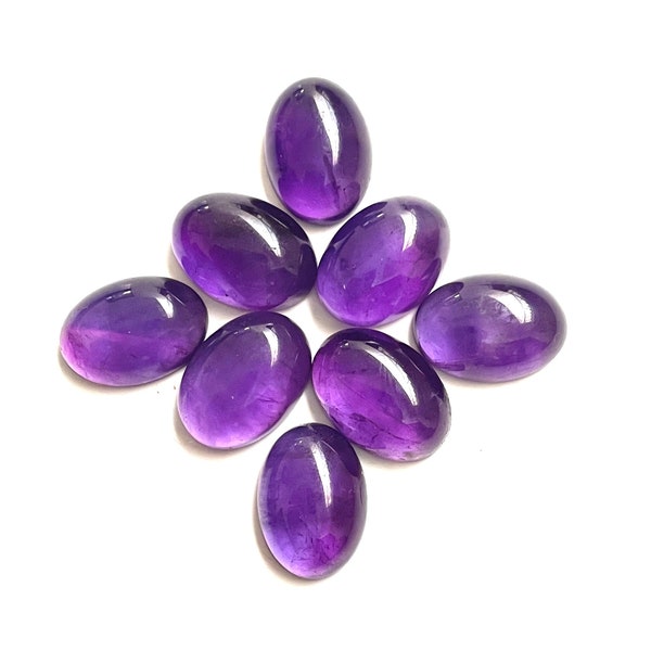 AAA Natural Amethyst Oval Cabochon Calibrated Size Loose Gemstone 3x5,4x6,5x7,6x8,7x9,8x10,9x11,10x12,10x14,12x16,13x18,15x20,16x22,20x30 mm