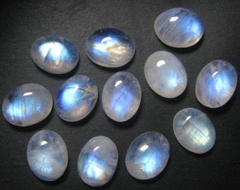 10-P Wholesale Lot Of Rainbow Moonstone 9X9 MM Round Shape Loose Gemstone Cabochon