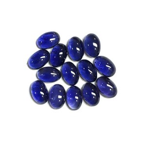 Calidad AAA Iolita natural Oval Flat Back Cabochon Loose Gemstone Calibrated Size 4x6mm, 5x7mm, 6x8mm
