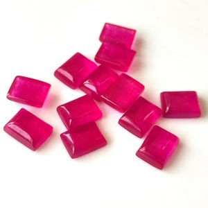 Red Ruby Quartz Gemstone Rectangle Cabochon Flat Back Calibrated Size 3x5,4x6,5x7,6x8,7x9,8x10,9x11,10x12,10x14,12x16,13x18,15x20,20x30 mm image 8