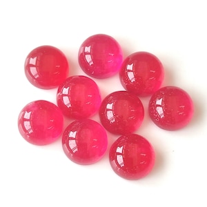 Okrągły, płaski kaboszon z czerwonego rubinu kwarcowego, naturalny, luźny kamień szlachetny, 2, 3, 4, 5, 6, 7, 8, 9, 10, 11, 12, 13, 14, 15, 16, 17, 18, 20, 21, 22, 23, 25, 30 mm