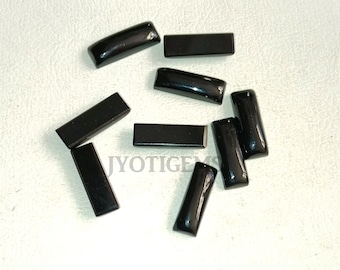 Natural Black Onyx Gems Long Rectangle Cabochon Calibrated Size 3x6,4x8,4x12,5x10,6x10,6x12,6x18,7x14,7x21,8x16,8x20,8x24,9x18,9x27,30x60 mm