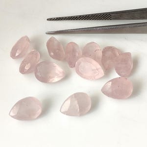 Natuurlijke rozenkwarts peer geslepen facet geslepen los gekalibreerd Afmetingen 3x5,4x6,5x7,6x8,7x10,9x13,8x12,10x14,12x16,13x18,15x20,16x22,18x25,20 x 30 mm