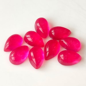 Natural Ruby Quartz Pear Cabochon Calibrated Size Loose Gemstone3x4,3x5,4x6,5x7,5x8,6x8,7x9,8x10,10x12,10x14,12x16,13x18,15x20,18x25,20x30MM