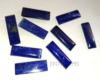 Natural Lapis Lazuli Cabochon Rectangle Shape Loose Gemstone Calibrated Size 5x10,8x16,8x24,9x18,9x27,10x20,10x30,11x22,11x33,12x24,12x36 mm