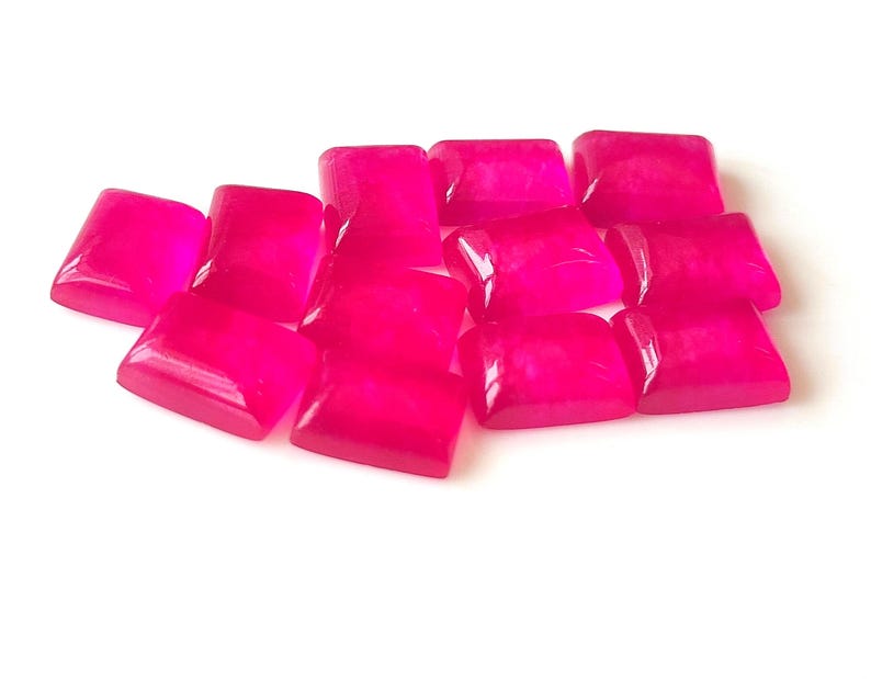 Red Ruby Quartz Gemstone Rectangle Cabochon Flat Back Calibrated Size 3x5,4x6,5x7,6x8,7x9,8x10,9x11,10x12,10x14,12x16,13x18,15x20,20x30 mm image 5