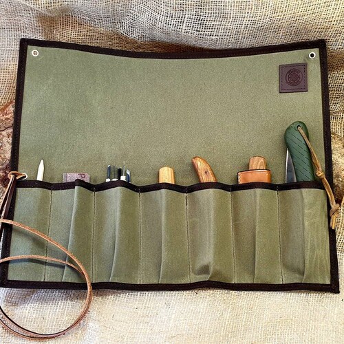 Tool Roll Chisel Roll Tool Storage Canvas Tool Roll Chisels Etsy