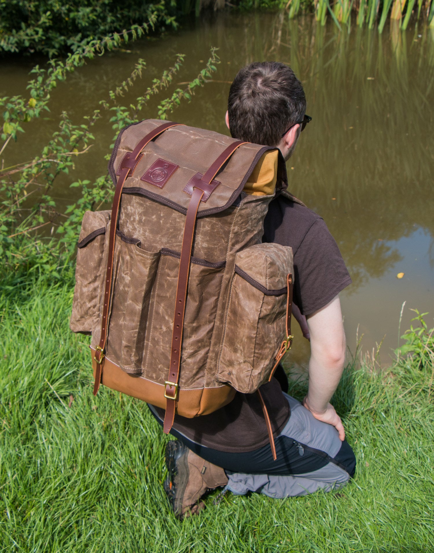 canvas backpacking pack