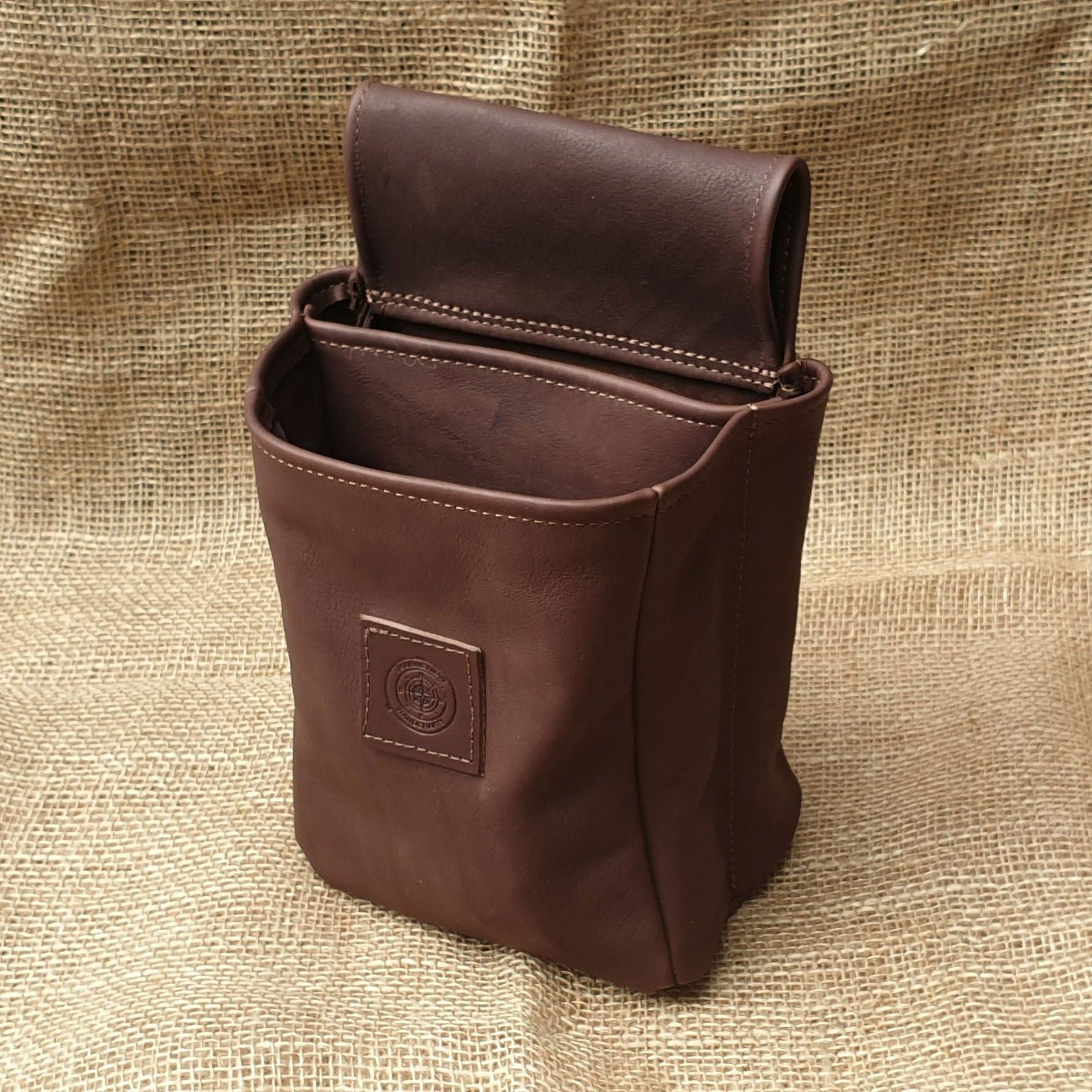 Hand Made Brown Leather Shooting Cartridge Pouch Bag - View #5