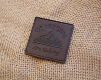 Mountains are Calling Leather Patch