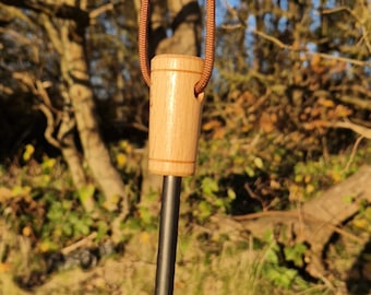 Varilla de ferro con mango de madera