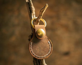 Leather Air Tag Keyring