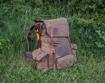 The Journey Pack Bushcraft Wax Canvas Rucksack