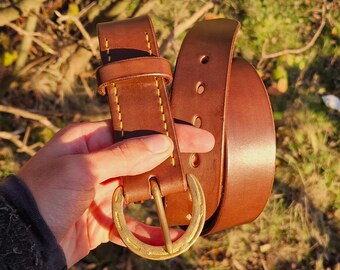 Hand Braided Leather Belt with Horseshoe shape buckle Coach Braided Leather Belt With Horseshoe Buckle & Crossbody  main image 4