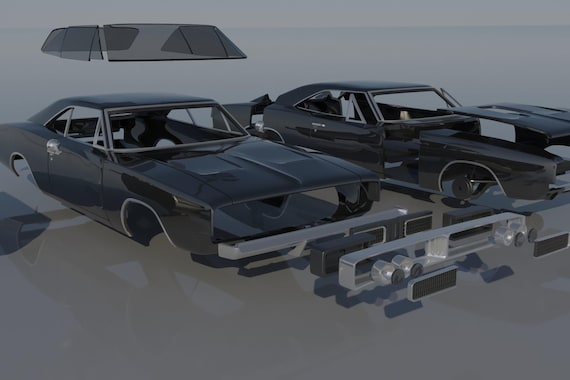 Dodge Charger 1969 3D STL FILE - Etsy