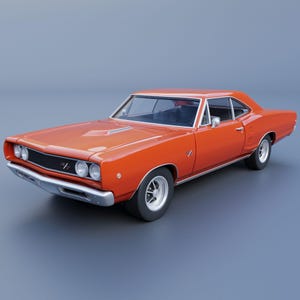 1968 Dodge Coronet STL File in 1:28 scale model  3D Model for Printing