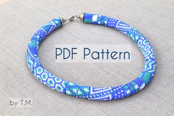 Buy PDF Pattern Patchwork Bead Crochet Bead Crochet Rope Seed Bead