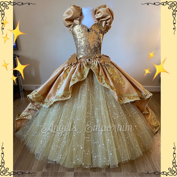 Vestito hot sale paillettes dorato