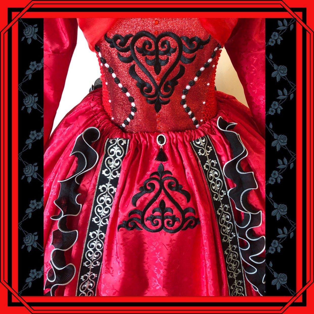TSHAOUN Erwachsene King Queen Kostümset 2-teiliges Set König Königin Umhang mit Krone Samtumhang Königlicher Umhang Märchen Kostüme Erwachsene für Karneval Halloween Cosplay Mottoparty, 120cm (Rot