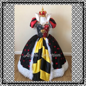 Disney Alice nel paese delle meraviglie costumi Cosplay regina dei cuori  vestito regina rossa donna donna elegante vestito da festa di Halloween  abbigliamento - AliExpress