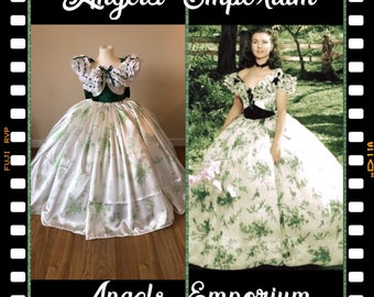 The Icon Collection Scarlett O'Hara Gone With The Wind BBQ Tutu Dress Film Star Costume Cosplay Satin Famous Actress Musical Pageant Gown