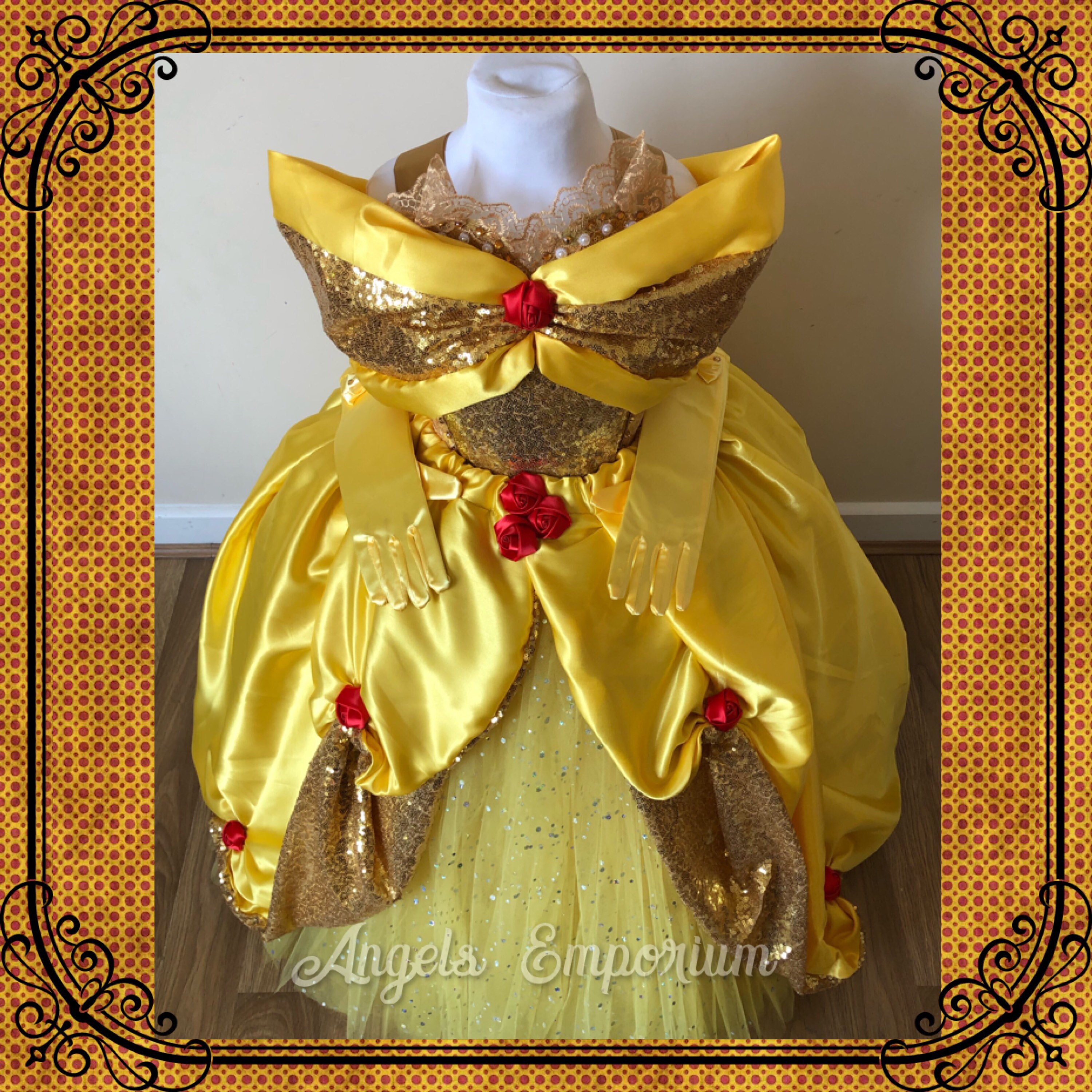 Luxury Sequin Sparkle Princess Belle Beauty and the Beast - Etsy UK