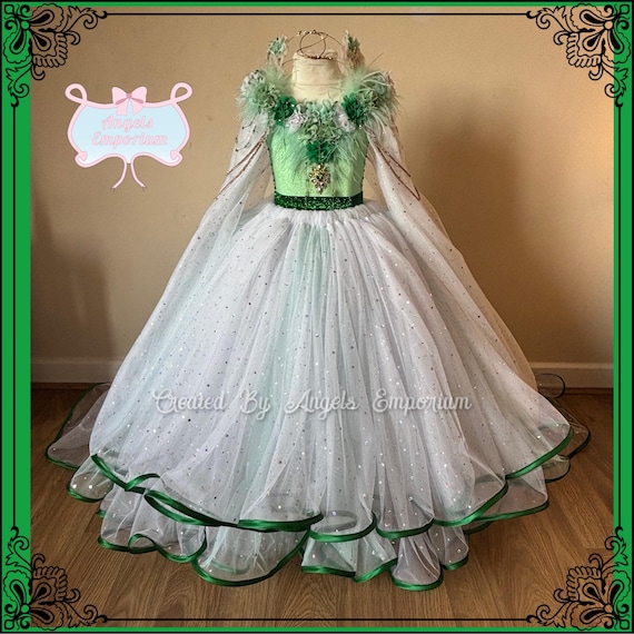 Princess Ozma Of The Land Of oz Return to oz Tutu Dress Return Costume Pageant Ball Gown Princess Outfit Green White Halloween Party Cosplay