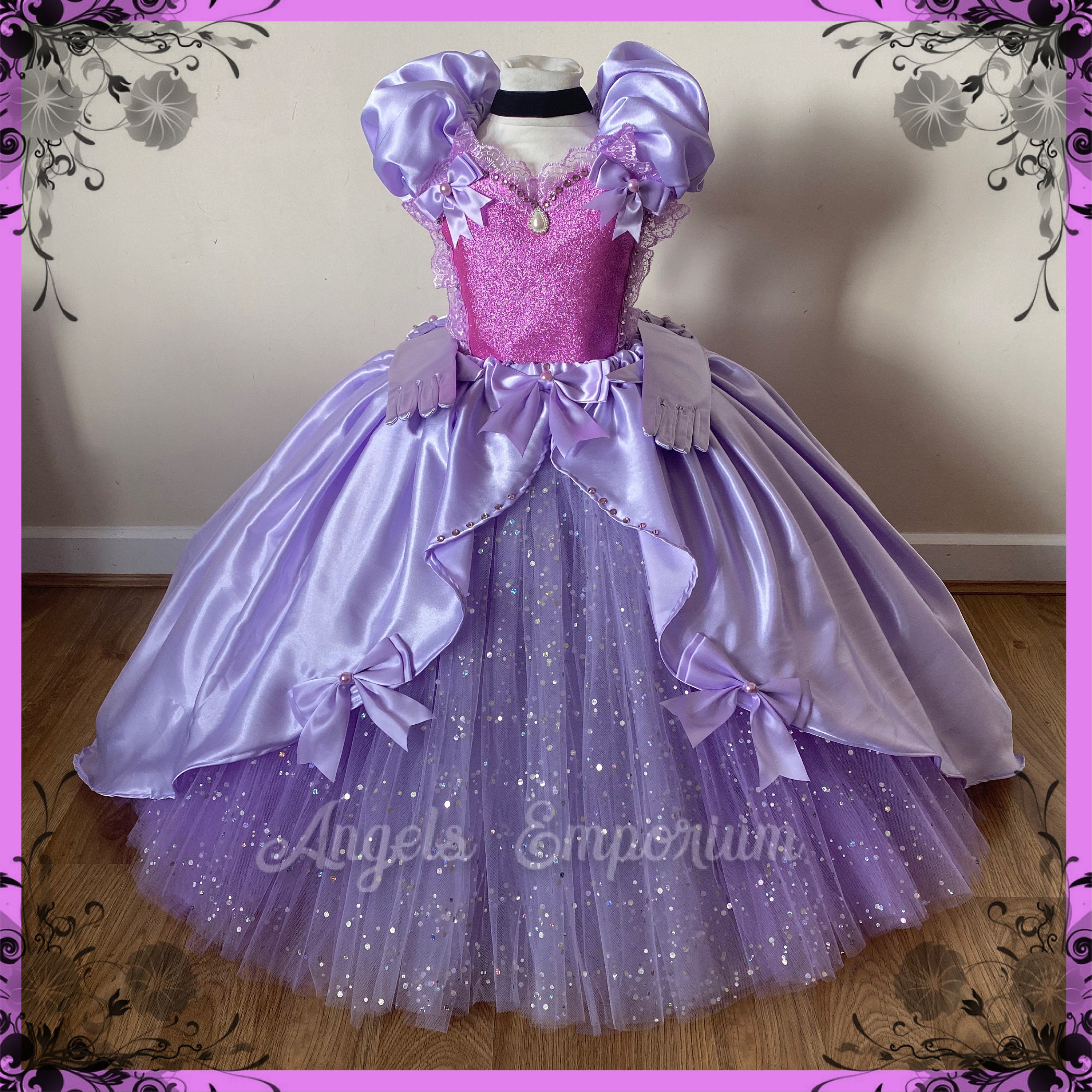 strapless open back dress Princess Lavender Maxi Gown main image 1