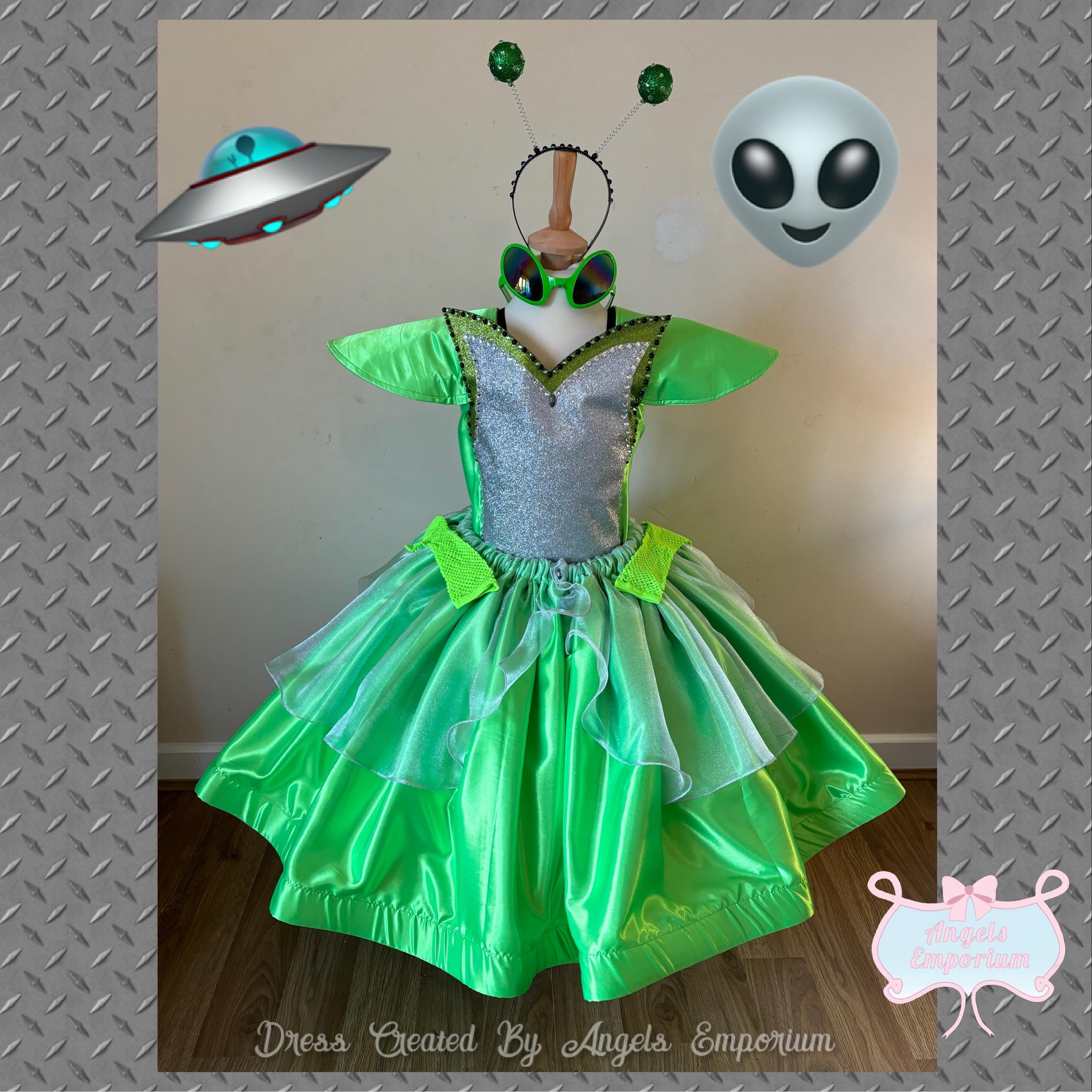 The Crazy Green Silver Extraterrestrial Extravaganza Alien Outta Space War Of The Worlds Halloween Costume Pageant Tutu Dress Party Dress Up The Crazy Green Silver Extraterrestrial Extravaganza Alien Outta Space War Of The Worlds Halloween Costume Pageant Tutu Dress Party Dress Up