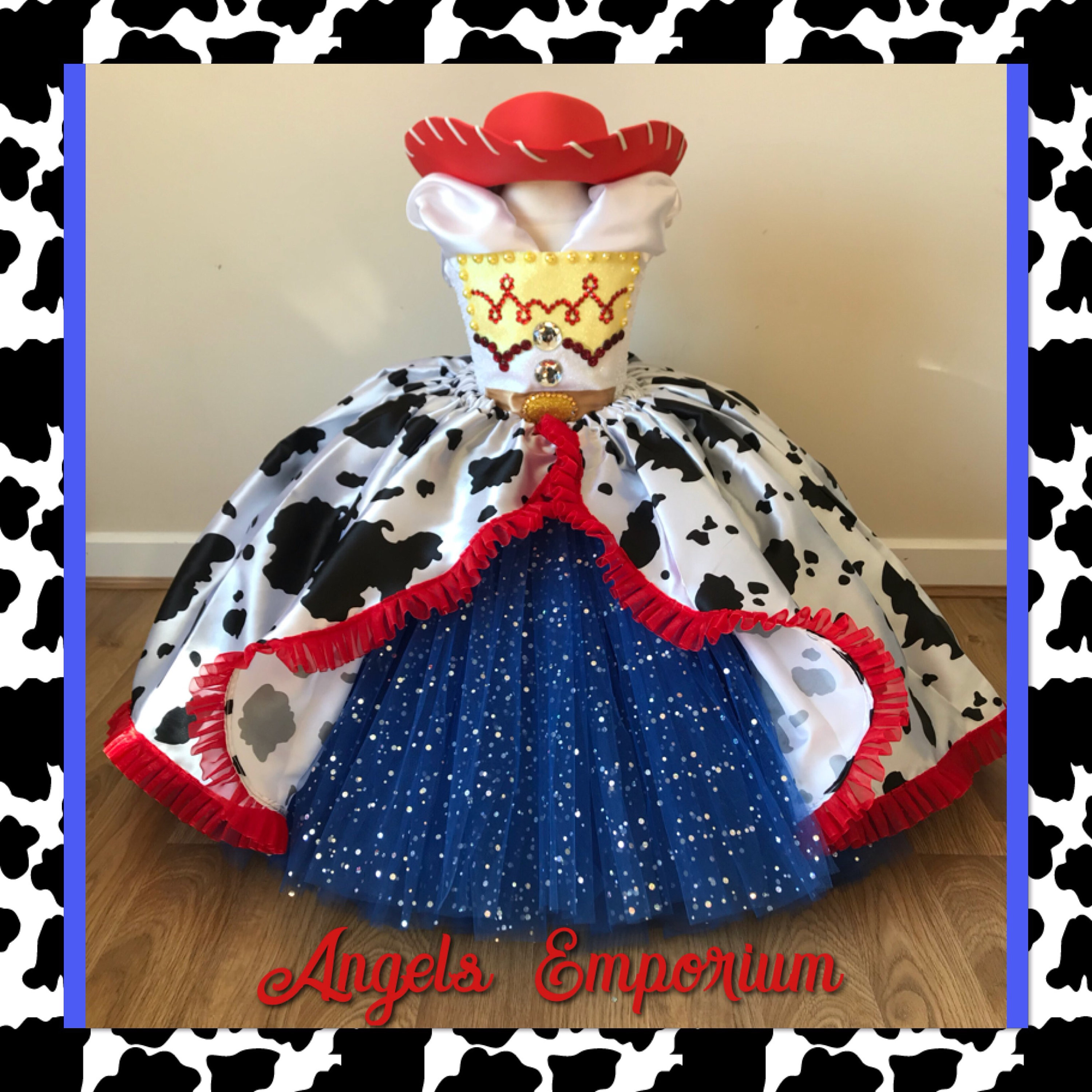 Jessie Tutu Dress Toy Story Costume Cowboy Cowgirl Woody Cosplay Princess  Satin Ball Gown Cow Animal Print Pageant Birthday Party Halloween - Etsy  Israel, image size:3000x3000