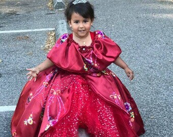 HAWEE Girls Princess Dress Up Costumes Halloween Birthday Party Dress Cosplay Dress With Accessories