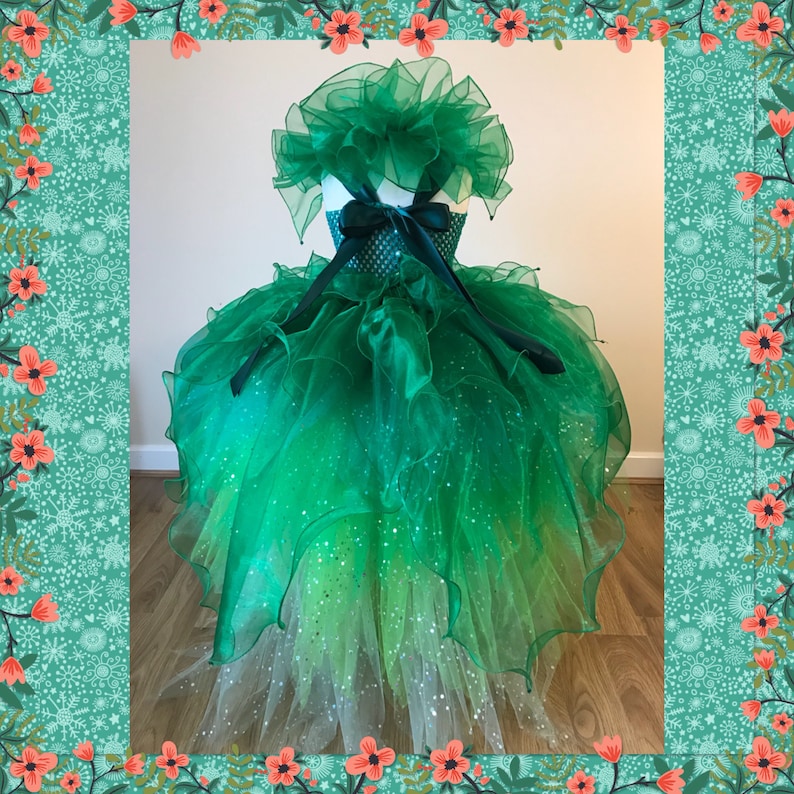 The Woodland Green Fairy Queen Tutu Dress Magical Emerald | Etsy UK