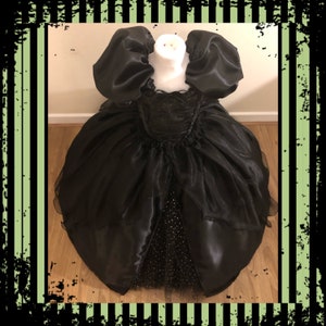 The Wicked Witch of The West Inspired Tutu Dress Costume Wizard Of Oz Sparkly Glitter Organza Pageant Ball Gown Princess Outfit Black Hat image 4