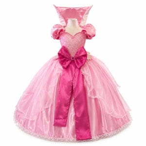 Luxury Charlotte La Bouff Tutu Dress Pink Satin Girls Princess And The Frog Tiana Fancy Cosplay Pageant Ball Gown Halloween Costume