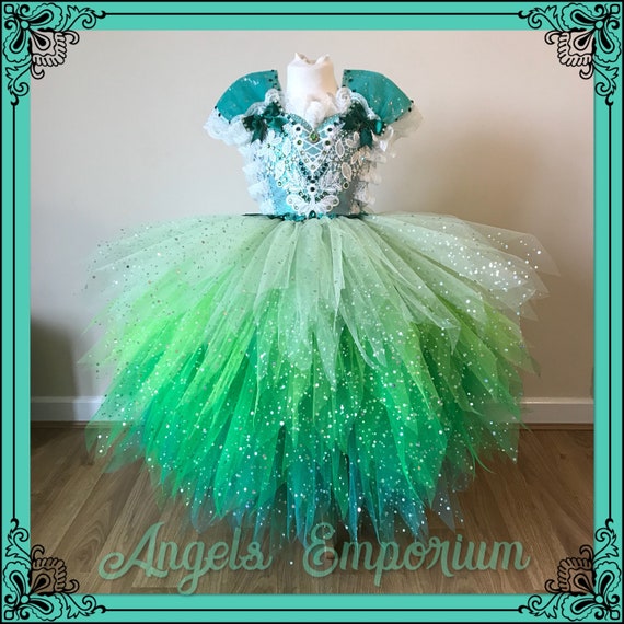 Beautiful Mint Green Emerald Princess Ballerina Fairy Tutu Dress